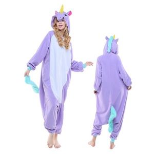 Newcosplay adult unicorn onesie